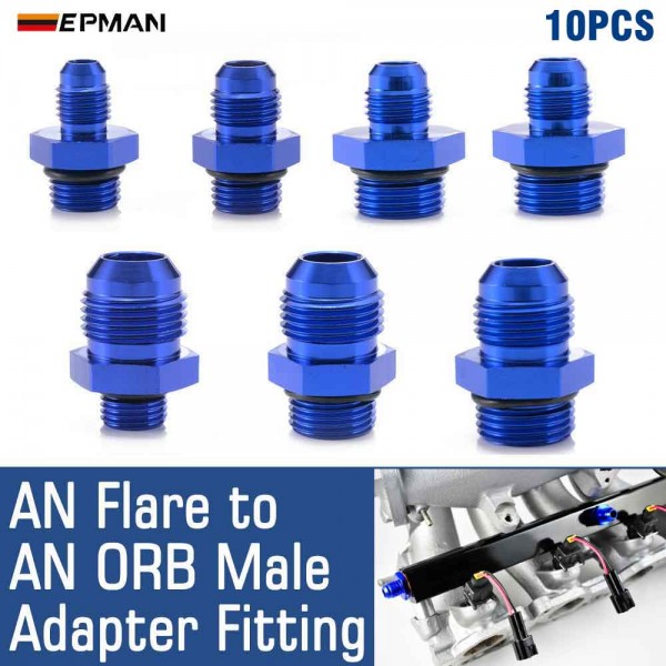 EPMAN 10PCS Straight AN4 AN6 AN8 AN10 AN12 Male Flare To O Ring Boss ORB Male Fuel Pump Rail Adapter Aluminum AN Flare Twin Hose Fitting EPMAN 10PCS Straight AN4 AN6 AN8 AN10 AN12 Male Flare To O Ring Boss ORB Male Fuel Pump Rail Adapter Aluminum AN Flare Twin Hose Fitting