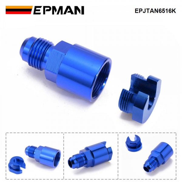 EPMAN Aluminum 6AN Or 8AN Male Flare to 3/8" Or 5/16" SAE Quick Disconnect Female Fitting Adapters Oil Fuel Adapter EPJTAN-K EPMAN Aluminum 6AN Or 8AN Male Flare to 3/8" Or 5/16" SAE Quick Disconnect Female Fitting Adapters Oil Fuel Adapter EPJTAN-K