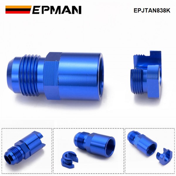 EPMAN Aluminum 6AN Or 8AN Male Flare to 3/8" Or 5/16" SAE Quick Disconnect Female Fitting Adapters Oil Fuel Adapter EPJTAN-K EPMAN Aluminum 6AN Or 8AN Male Flare to 3/8" Or 5/16" SAE Quick Disconnect Female Fitting Adapters Oil Fuel Adapter EPJTAN-K