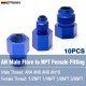 TANSKY 10PCS/LOT Flare Aluminum Blue Fitting Female -1/8NPT -3/8NPT -1/4NPT -1/2NPT to Male -4AN -6AN -8AN -10AN Oil Cooler Fuel Pump Filter Rail Regulator Fitting TANSKY 10PCS/LOT Flare Aluminum Blue Fitting Female -1/8NPT -3/8NPT -1/4NPT -1/2NPT to Male -4AN -6AN -8AN -10AN Oil Cooler Fuel Pump Filter Rail Regulator Fitting