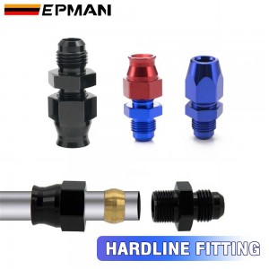 EPMAN 10PCS/LOT AN6 AN8 AN10 Male To 3/8" 5/16" Tube Hardline Fuel Line Fitting Adapter Tubing Compression