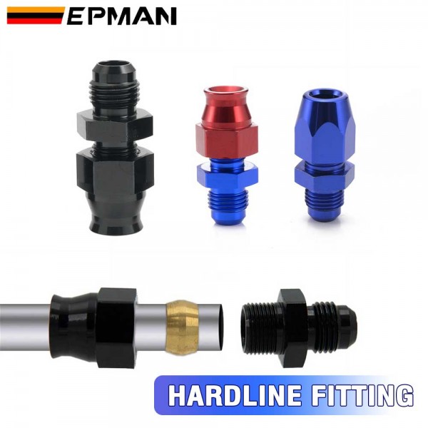 EPMAN 10PCS/LOT AN6 AN8 AN10 Male To 3/8" 5/16" Tube Hardline Fuel Line Fitting Adapter Tubing Compression
