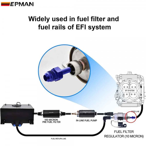 EPMAN 10PCS AN6 AN8 Quick Disconnect EFI Fitting To 5/16" 3/8" Male Quick Connect LS Fitting Adapter EPMAN 10PCS AN6 AN8 Quick Disconnect EFI Fitting To 5/16" 3/8" Male Quick Connect LS Fitting Adapter