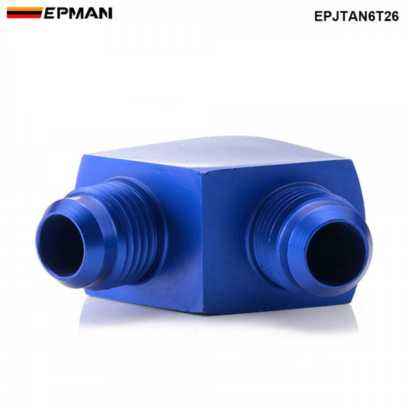 EPMAN Universal 3-Way Y-Block Fitting Adapter AN6/AN8/AN10 Male To 2X AN6/AN8/AN10 Male Blue