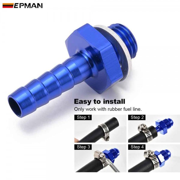 EPMAN 10PCS M12x1.5 M18x1.5 To 5/16" 3/8" Metric To Barb Push On Hose Fitting Adapter