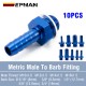 EPMAN 10PCS M10x1.0 M12x1.5 M14x1.5 M18x1.5 To 5/16" 3/8" 1/2" 5/8" 3/4" Metric To Barb Push On Hose Fitting Adapter EPMAN 10PCS M10x1.0 M12x1.5 M14x1.5 M18x1.5 To 5/16" 3/8" 1/2" 5/8" 3/4" Metric To Barb Push On Hose Fitting Adapter