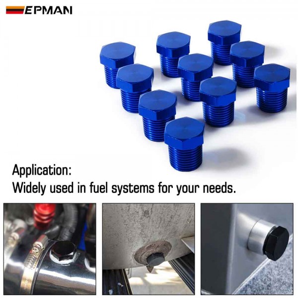 TANSKY 3/4"NPT 1/2"NPT 3/8"NPT 1/4"NPT 1/8"NPT Plug Male Hex Head Fitting Adapter Aluminum 10PCS/LOT Blue TANSKY 3/4"NPT 1/2"NPT 3/8"NPT 1/4"NPT 1/8"NPT Plug Male Hex Head Fitting Adapter Aluminum 10PCS/LOT Blue