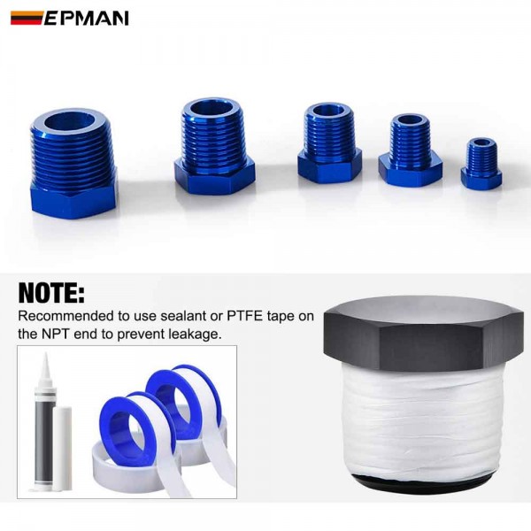 TANSKY 3/4"NPT 1/2"NPT 3/8"NPT 1/4"NPT 1/8"NPT Plug Male Hex Head Fitting Adapter Aluminum 10PCS/LOT Blue TANSKY 3/4"NPT 1/2"NPT 3/8"NPT 1/4"NPT 1/8"NPT Plug Male Hex Head Fitting Adapter Aluminum 10PCS/LOT Blue