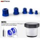 TANSKY 3/4"NPT 1/2"NPT 3/8"NPT 1/4"NPT 1/8"NPT Plug Male Hex Head Fitting Adapter Aluminum 10PCS/LOT Blue