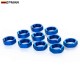 TANSKY 10PCS/LOT AN4 AN6 AN8 AN10 Bulkhead Blue Aluminum Finish Nut Seal Locking Fitting -4AN -6AN -8AN -10AN