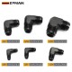 EPMAN 90 Degree AN3 AN4 AN6 AN8 AN10 AN12 Male to Male Flare Union Adapter CNC 6061-T6 Aluminum Fuel Oil Line Fitting for Motorsport TKAASLAN