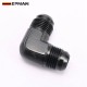 EPMAN 90 Degree AN3 AN4 AN6 AN8 AN10 AN12 Male to Male Flare Union Adapter CNC 6061-T6 Aluminum Fuel Oil Line Fitting for Motorsport TKAASLAN
