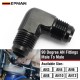 EPMAN 90 Degree AN3 AN4 AN6 AN8 AN10 AN12 Male to Male Flare Union Adapter CNC 6061-T6 Aluminum Fuel Oil Line Fitting for Motorsport TKAASLAN