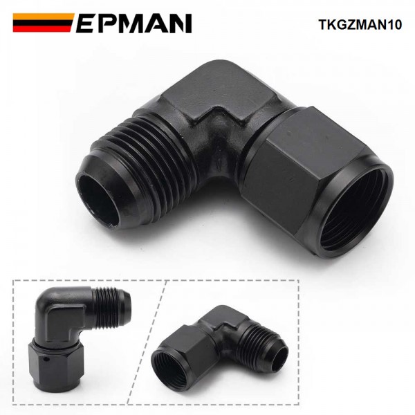 EPMAN AN4/AN6/AN8/AN10/AN12 Female to Male 90 Degree Swivel Adapter Aluminum Fuel Fitting TKGZMAN EPMAN AN4/AN6/AN8/AN10/AN12 Female to Male 90 Degree Swivel Adapter Aluminum Fuel Fitting TKGZMAN