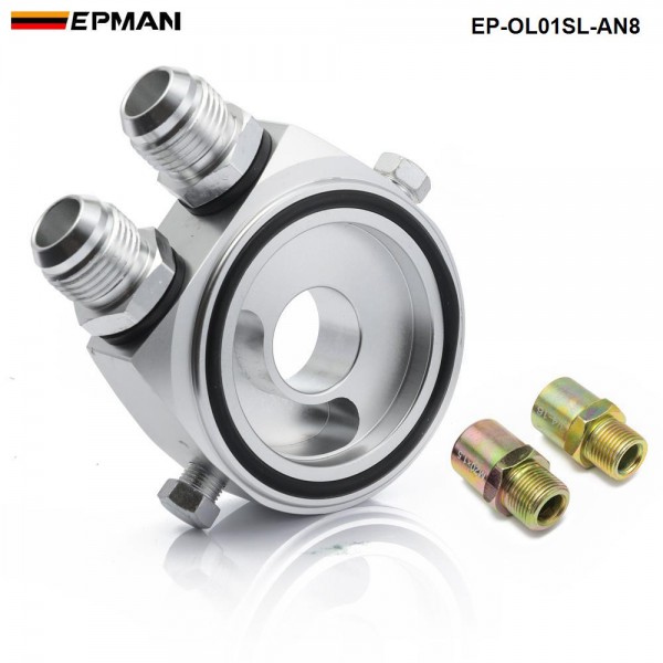 EPMAN Oil Filter Temp Pressure Oil Cooler Sandwich Plate M20 X 1.5 AN10/AN8 Adapter Sensor EP-OL01SL
