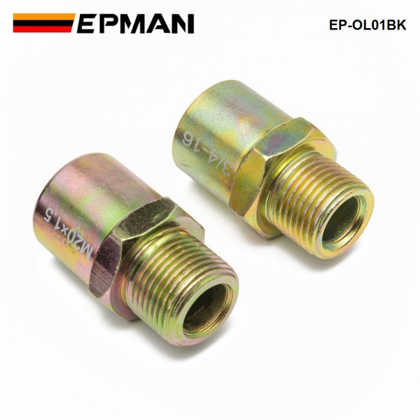 EPMAN M20X1.5 Oil Filter Cooler Aluminum Sandwich Re Locator Plate Adapter 1/8Npt AN10/AN8 EP-OL01BK
