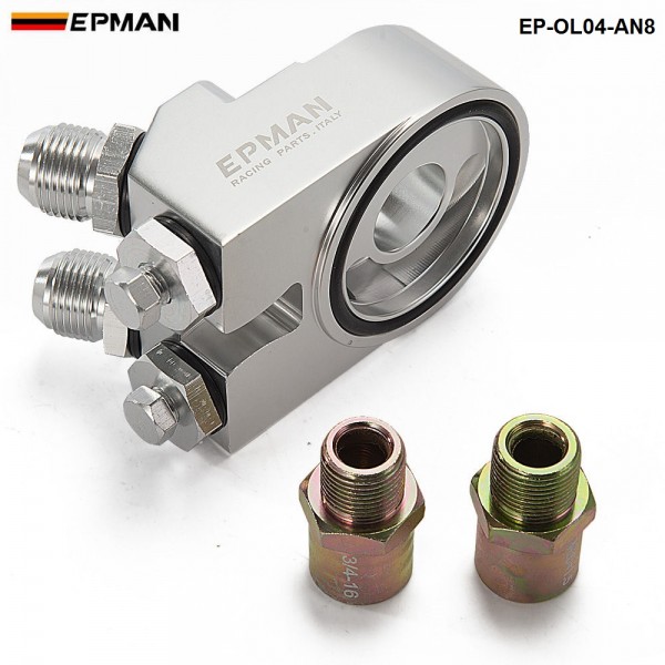 EPMAN Aluminum Oil Cooler Adapter Sandwich Turbo T3 T4 Engine Plate (AN8,AN10) EP-OL04