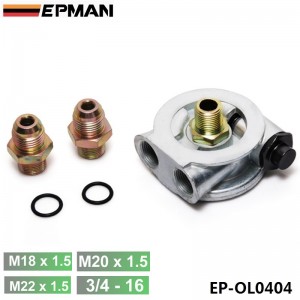 EPMAN Oil Cooler Filter Sandwich Plate + Thermostat Adaptor (AN10 or AN8) Fittings EP-OL0404