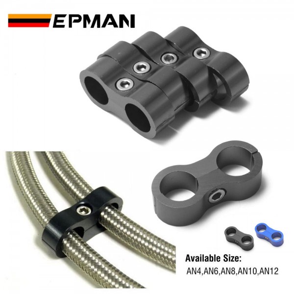 EPMAN 5PCS/Pack Universal AN4 AN6 AN8 AN10 AN12 Billet Oil/Fuel/Water Hose Turbo Separator Divider Clamp EPMAN 5PCS/Pack Universal AN4 AN6 AN8 AN10 AN12 Billet Oil/Fuel/Water Hose Turbo Separator Divider Clamp