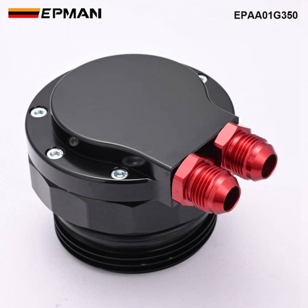 EPMAN 3.0L TDI Oil Cooler Flange Billet Aluminum Oil Filter Cover for Connection to the Engine Block EPAA01G350