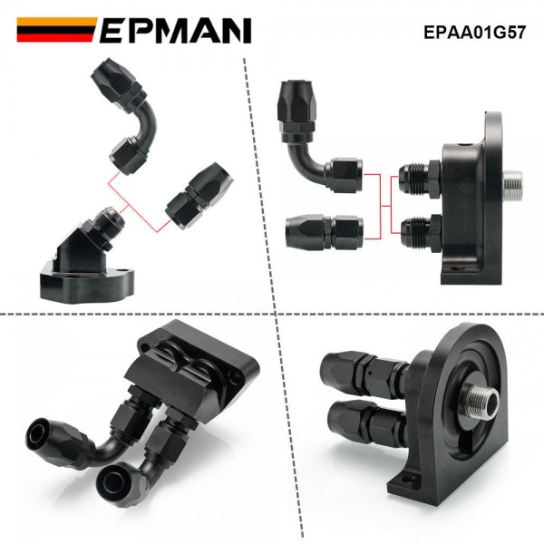 EPMAN Oil Filter Relocation Kit For Mustang GT / 150 GT350 & GT500 For Ford 5.0 / 5.2 Coyote EPAA01G57 EPMAN Oil Filter Relocation Kit For Mustang GT / 150 GT350 & GT500 For Ford 5.0 / 5.2 Coyote EPAA01G57