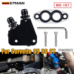 EPMAN Engine Oil Cooler Adapter Kit Suitable for GM LS LS1 LS2 LS3 LS6 LS7 LS9 2005-2019 Corvette EPAA09G23