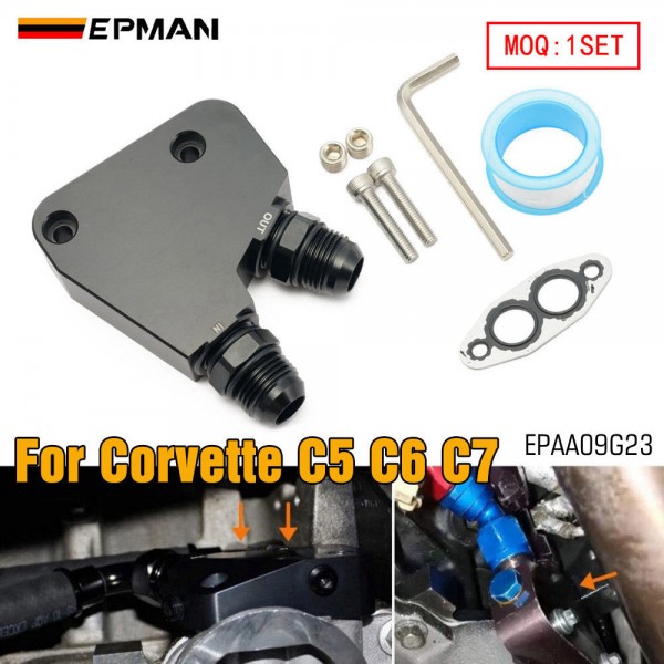 EPMAN Engine Oil Cooler Adapter Kit Suitable for GM LS LS1 LS2 LS3 LS6 LS7 LS9 2005-2019 Corvette EPAA09G23 EPMAN Engine Oil Cooler Adapter Kit Suitable for GM LS LS1 LS2 LS3 LS6 LS7 LS9 2005-2019 Corvette EPAA09G23