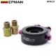 EPMAN Oil Filter Cooler Aluminum Sandwich AN10/ AN8 Fittings 1/8 NPT Plug Re Locator Plate With M20X1.5 & 3/4 x 16 UNF Adapters EPOL01