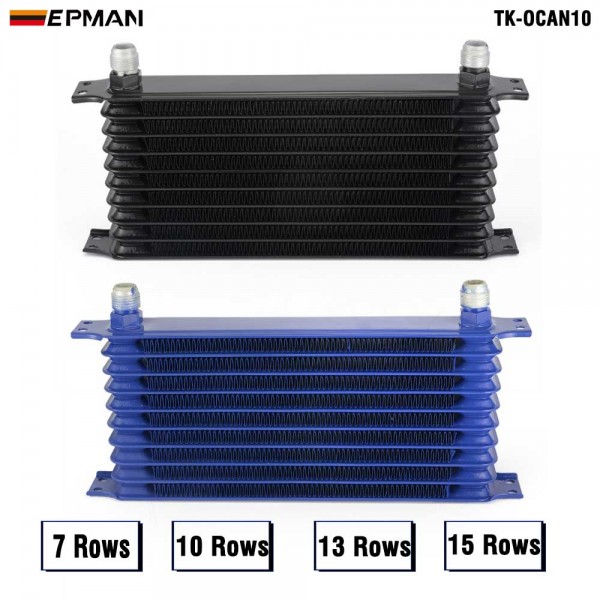 TANSKY Racing Aluminum 7 Row Oil Cooler 10 Row Transmission 13 Row Tank Core 15 Row Engine Oil Cooler -10AN Fitting TK-OCAN10 TANSKY Racing Aluminum 7 Row Oil Cooler 10 Row Transmission 13 Row Tank Core 15 Row Engine Oil Cooler -10AN Fitting TK-OCAN10
