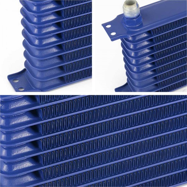 TANSKY Racing Aluminum 7 Row Oil Cooler 10 Row Transmission 13 Row Tank Core  15 Row Engine Oil Cooler -10AN Fitting TK-OCAN10