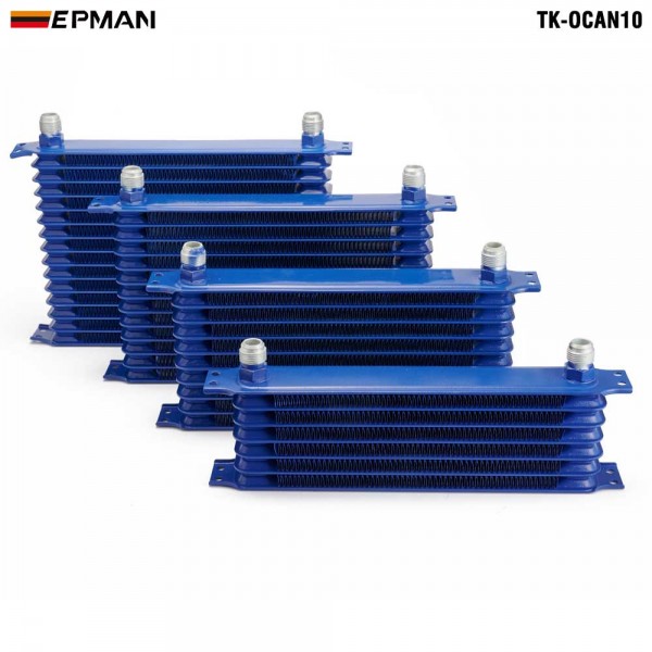 TANSKY Racing Aluminum 7 Row Oil Cooler 10 Row Transmission 13 Row Tank Core  15 Row Engine Oil Cooler -10AN Fitting TK-OCAN10