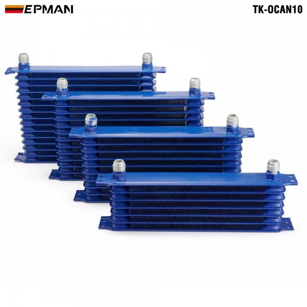 TANSKY Racing Aluminum 7 Row Oil Cooler 10 Row Transmission 13 Row Tank Core 15 Row Engine Oil Cooler -10AN Fitting TK-OCAN10 TANSKY Racing Aluminum 7 Row Oil Cooler 10 Row Transmission 13 Row Tank Core 15 Row Engine Oil Cooler -10AN Fitting TK-OCAN10