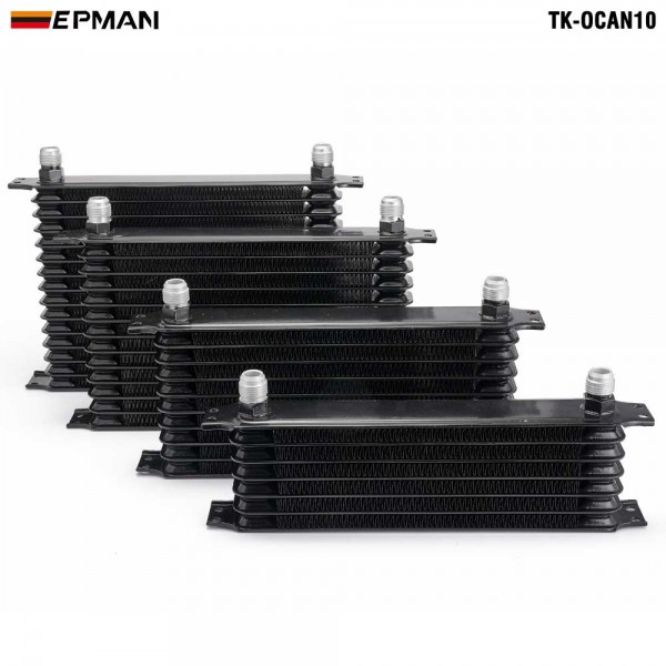 TANSKY Racing Aluminum 7 Row Oil Cooler 10 Row Transmission 13 Row Tank Core  15 Row Engine Oil Cooler -10AN Fitting TK-OCAN10