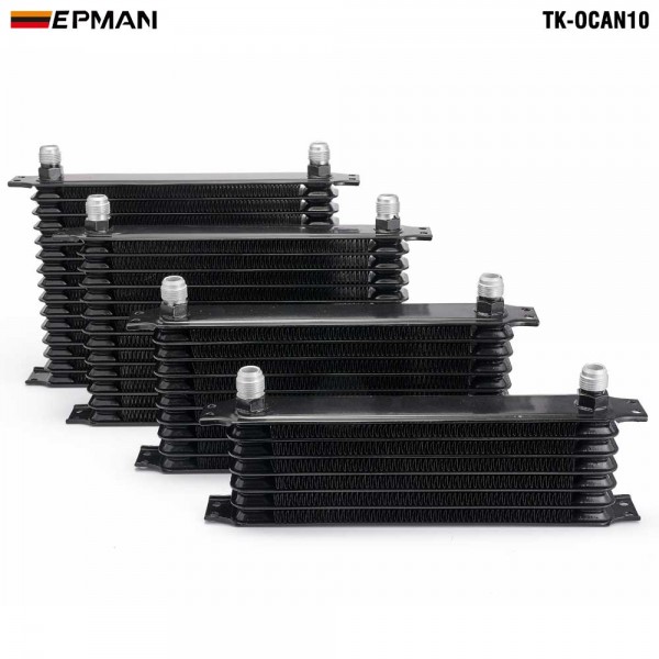 TANSKY Racing Aluminum 7 Row Oil Cooler 10 Row Transmission 13 Row Tank Core 15 Row Engine Oil Cooler -10AN Fitting TK-OCAN10 TANSKY Racing Aluminum 7 Row Oil Cooler 10 Row Transmission 13 Row Tank Core 15 Row Engine Oil Cooler -10AN Fitting TK-OCAN10
