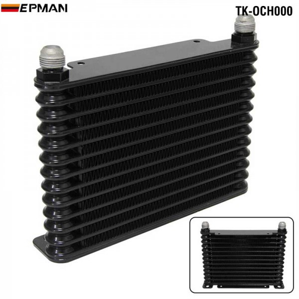 TANSKY 13 Row 32mm Alloy Race Drift Black Oil Cooler 17 Row Transmission Oil Cooler AN10 Fitting TK-OCH000