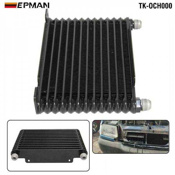 TANSKY 13 Row 32mm Alloy Race Drift Black Oil Cooler 17 Row Transmission Oil Cooler AN10 Fitting TK-OCH000