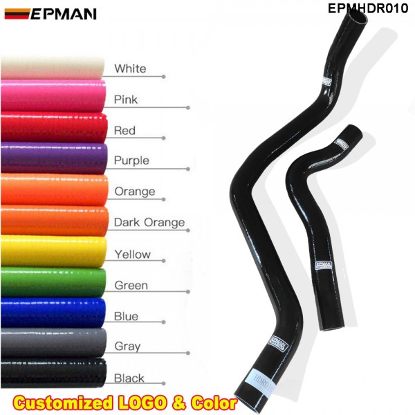 EPMAN Silicone Radiator hose kit 2pcs For Honda Civic EG6 B16A B16B EPMHDR010 EPMAN Silicone Radiator hose kit 2pcs For Honda Civic EG6 B16A B16B EPMHDR010