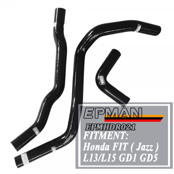 EPMAN Silicone Radiator hose kit 3pcs For Honda FIT Jazz L13 L15 GD1 GD5  EPMHDR021