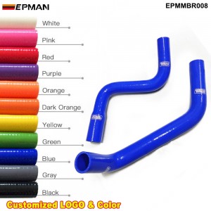 EPMAN Racing Sports 2PCS Silicone Intercooler Turbo Radiator Hose Kit For Mitsubishi Lancer 1.6 4G18 MT 06+ EPMMBR008 (Pre-Order ONLY)