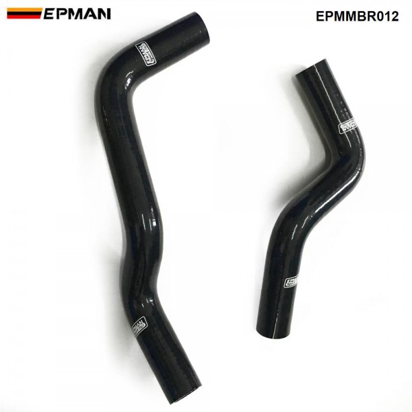 EPMAN Racing 2PCS Silicone Turbo Intercooler Radiator Hose Kit For Mitsubishi Lancer Virage 1.8 4G93 00-07 EPMMBR012 (Pre-order ONLY)