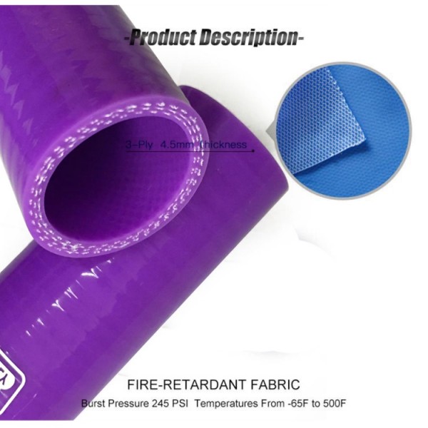 CMS Blue Silicone Radiator Hose Kit For 97-02 Mitsubishi Mirage Colt Virage 1.8L 4G93 Manual Trans