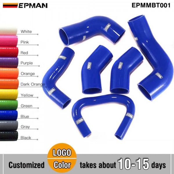 TANSKY Racing 6PCS Silicone Turbo Intercooler Hose Kit For Mitsubishi EVO 7 8 9 2.0L Turbo 4G63 EPMMBT001 (Pre-Order ONLY)