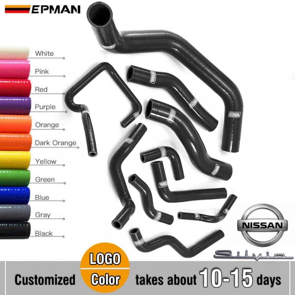 TANSKY Turbo Heater And Radiator Hose Kit 10PCS For Nissan Silvia S13 S14 S15 180SX 200SX SR20DET  EPMNSR002A (Pre-Order ONLY)