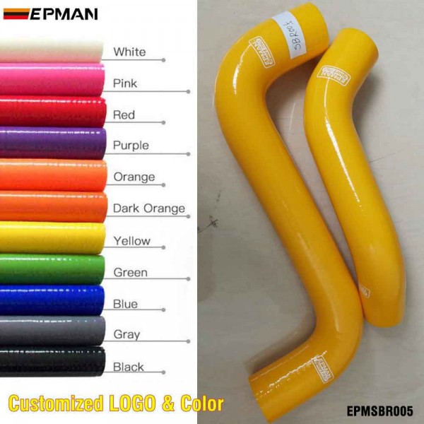 EPMAN 2PCS Silicone Radiator Hose Kit For Subaru Impreza WRX STi GDB EJ20 00-07 EPMSBR005 (Pre-Order ONLY)