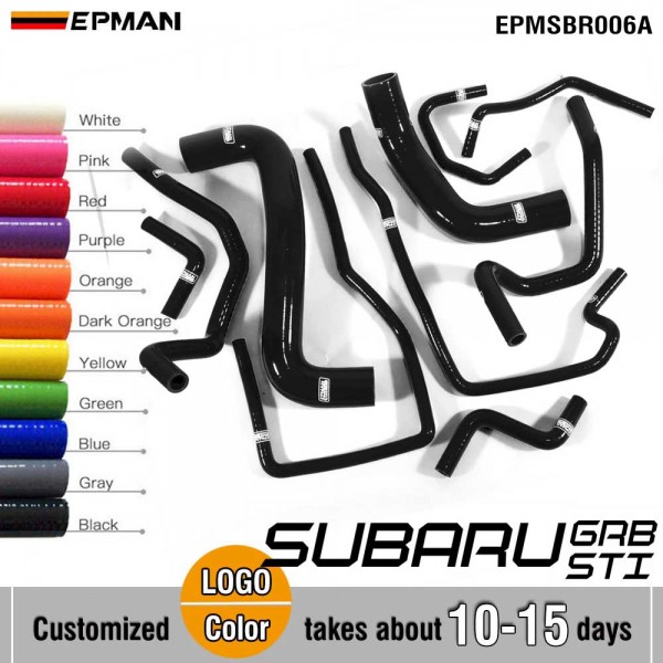 EPMAN 10PCS Silicone Radiator Heater hose kit For Subaru Impreza GRB STI WRX 08-10 EPMSBR006A (Pre-Order ONLY) EPMAN 10PCS Silicone Radiator Heater hose kit For Subaru Impreza GRB STI WRX 08-10 EPMSBR006A (Pre-Order ONLY)