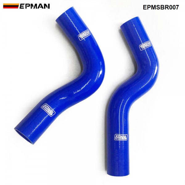 EPMAN 2PCS Silicone Intercooler Turbo Radiator Hose Kit For Subaru LEGACY 2.2L 93-99 EPMSBR007 (Pre-Order ONLY)
