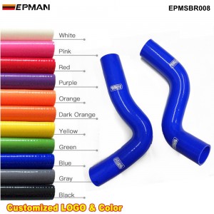 EPMAN -Silicone Intercooler Turbo Radiator Hose Kit For Subaru Forester SF 97-02 (2pcs) EPMSBR008