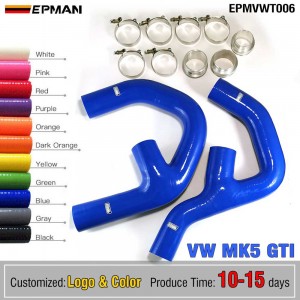 EPMAN Intercooler Silicone Hose kit for VW Golf MK5 GTI Jetta GLI 2.0 FSI Sagitar 1.8 TSI Scirocco 2.0 TSI Touran 2.0L EPMVWT006 (Pre-Order ONLY)