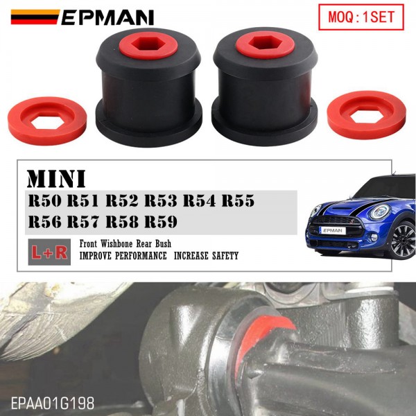 EPMAN Suspension Front Lower Control Arm Wishbone Polyurethane Bushing Kit For 2002-2015 MINI Cooper EPAA01G198