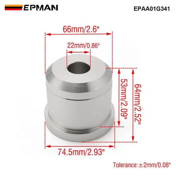EPMAN Sports Rear Subframe Bushings Bush Kit OE Replace Solid Aluminum For Nissan 89-98 240SX S13 S14 Chassis Parts EPAA01G341